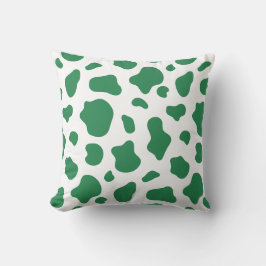 Green Cow Print Decorative Pillow Kudde