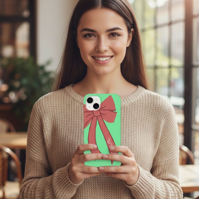 Green Custody with Red Wine Bow and Personalized  (Skapare uppladdad)