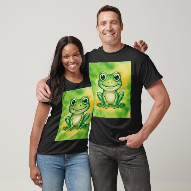 Green cute frog t shirt (Unisex)