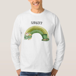 Green cute rainbow party patrick's day t shirt