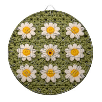 Green Daisy Granny Square Crochet Pattern Floral Darttavla