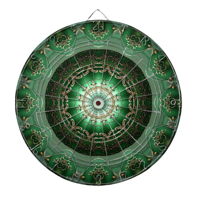 Green Decorative Floral Dartboard Darttavla (Framsidan)