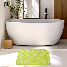 Green Diamonds Pattern Bath Mat Badrumsmatta