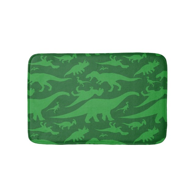 Green Dinosaur Pattern  Badrumsmatta (Framsidan)