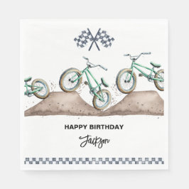Green Dirt Bike BMX party Pappersservett