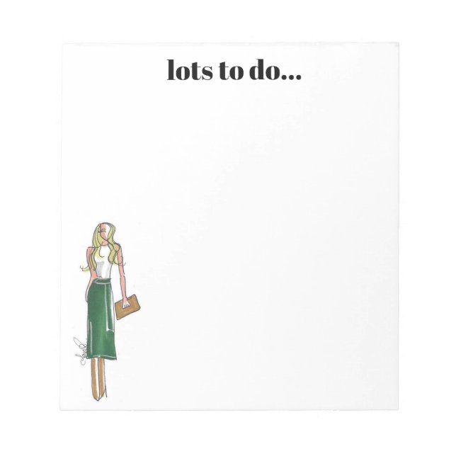 Green dress notepad anteckningsblock (Framsida)