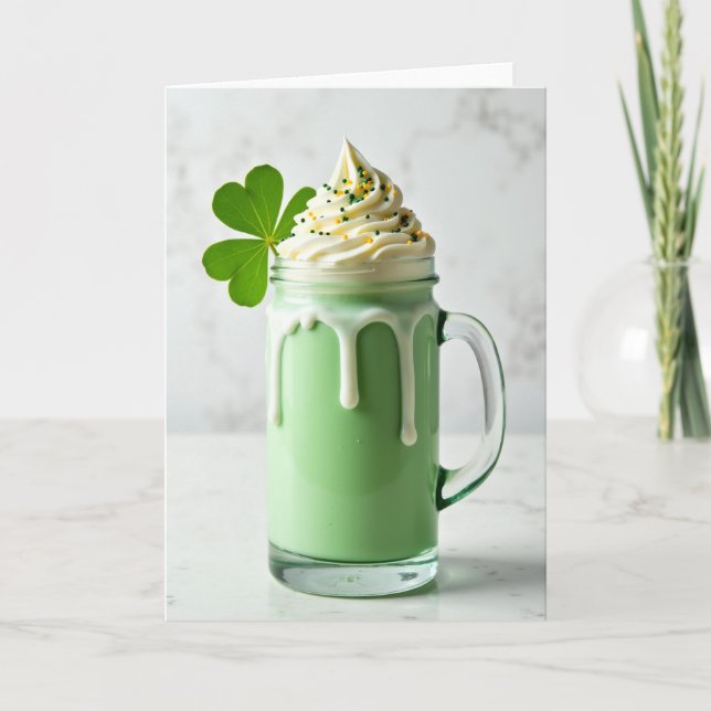 Green Drink Celebration Card Kort (Framsida)
