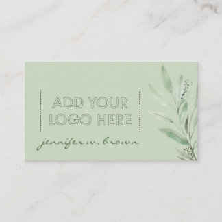 Green Essential Oils Add your custom logo floral Visitkort