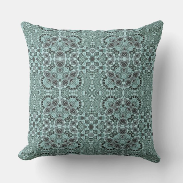 green ethnic ornament decor  kudde (Framsida)