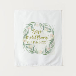 Green eucalyptus floral bridal shower name date go