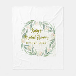 Green eucalyptus floral bridal shower name date go fleecefilt