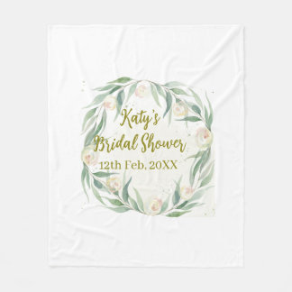 Green eucalyptus floral bridal shower name date go fleecefilt