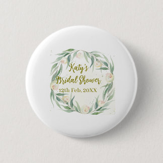 Green eucalyptus floral bridal shower name date go knapp