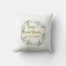 Green eucalyptus floral bridal shower name date go kudde