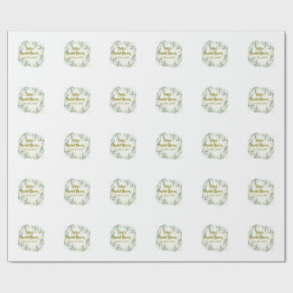 Green eucalyptus floral bridal shower name date go presentpapper