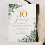Green Eucalyptus Gold 30th Birthday Party Inbjudningar<br><div class="desc">This is a Green Eucalyptus Gold 30th Birthday Party Invitation!</div>
