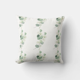 Green Eucalyptus Pastel Leaves Duvet Cover Kudde
