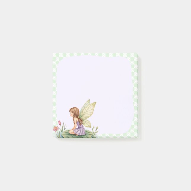 Green Fairy Memo Pad – Enchanting Note-Taking Post-it Block (Framsida)