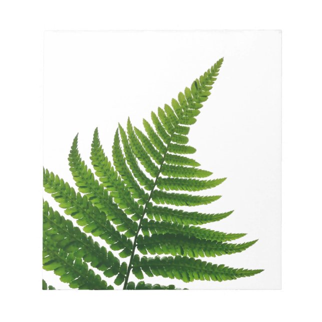 Green Fern Print Woodlands Leaf Anteckningsblock (Framsida)