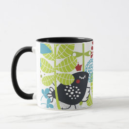 green florest and balck bird Mug Mugg