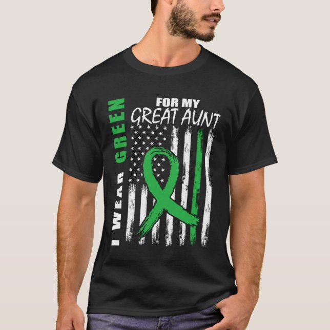 Green For My Great Aunt Kidney Disease Awareness F T Shirt (Framsida)