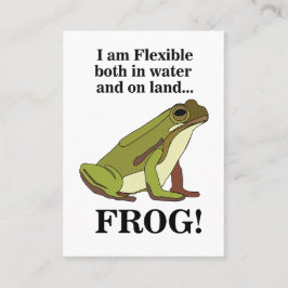 Green Frog Animal Funny Visitkort