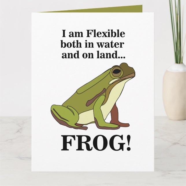 Green Frog Funny Kort (Framsida)