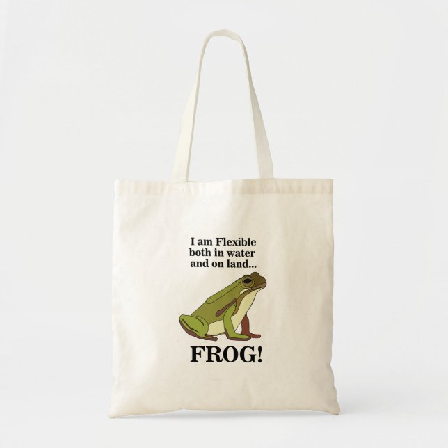 Green Frog Funny Tygkasse (Framsidan)