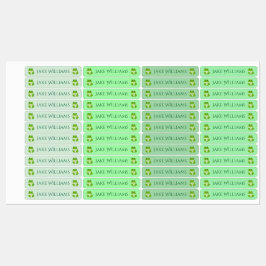 Green Frog School Clothing Kids' Labels Klistermärke