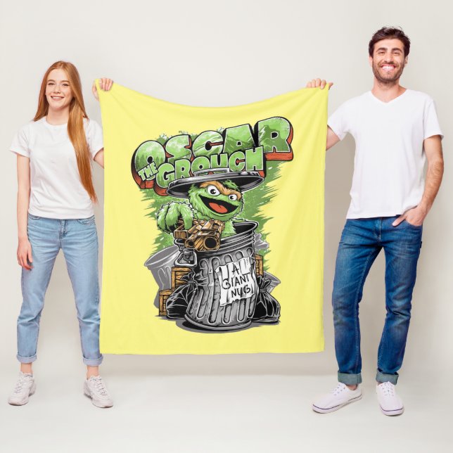 Green Garbage Monster  Fleecefilt (På plats)