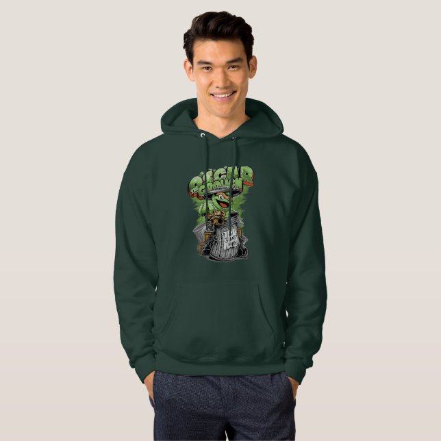 Green Garbage Monster  Hoodie (Hel framsida)