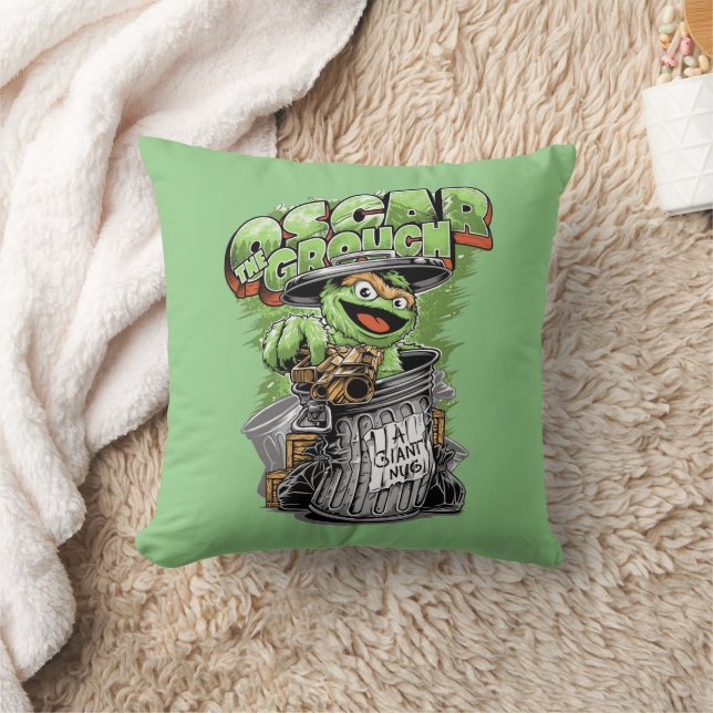 Green Garbage Monster Kudde (Filt)