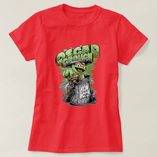 Green Garbage Monster  T Shirt (Design framsida)