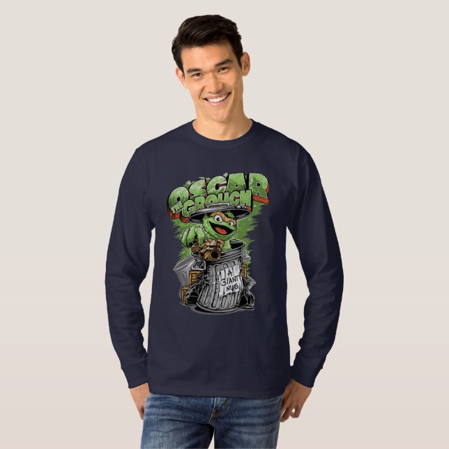 Green Garbage Monster  T Shirt (Hel framsida)