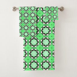 Green geometric mandala pattern 