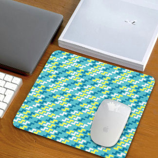 Green Geometric Pattern Mouse Pad Musmatta