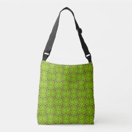 Green Geometric Pattern Shoulder Bag Axelväska