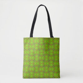 Green Geometric Pattern Tote Bag Tygkasse