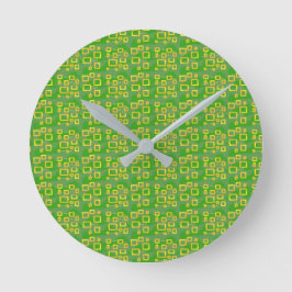 Green Geometric Rund Klocka
