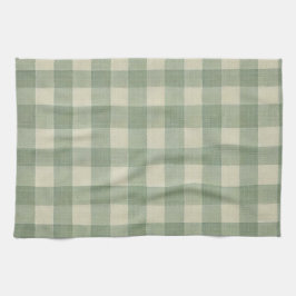 Green Gingham kitchen towel Kökshandduk