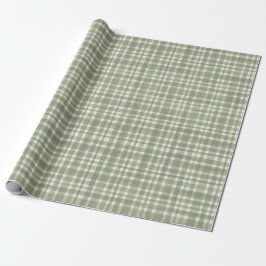Green Gingham Plaid Wrapping Paper Presentpapper