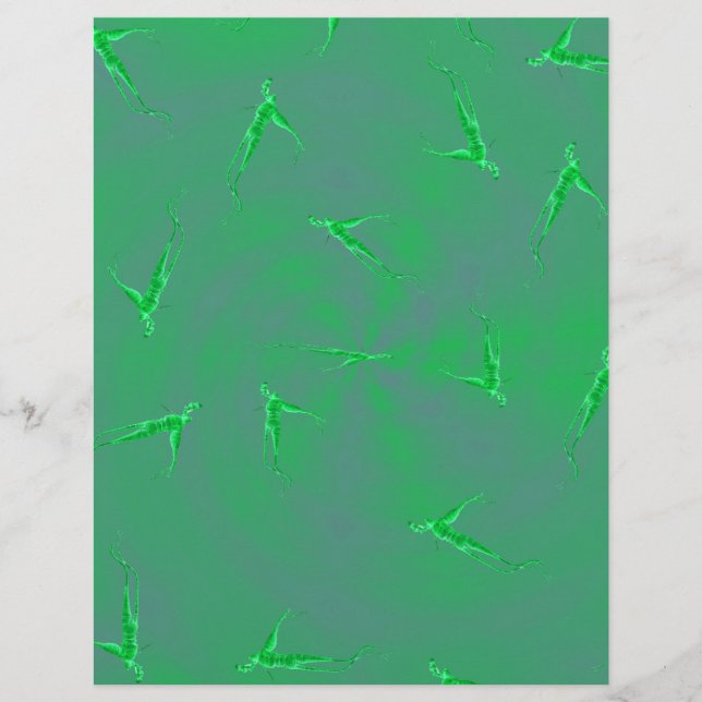 Green Ginseng Man Bulk Scrapbook Paper Pages Reklamblad (Framsidan)