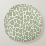 Green Giraffe Print Rund Kudde<br><div class="desc">Green Giraffe Print</div>