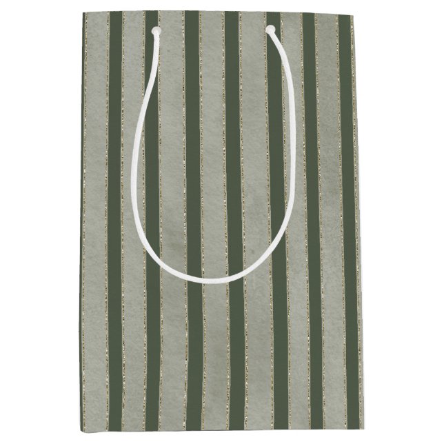 Green Glitzy Gold Stripes Christmas (Framsidan)