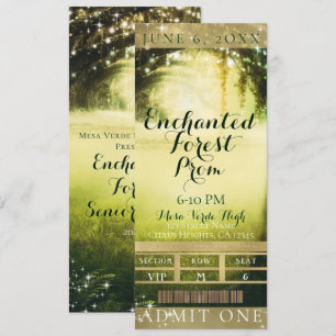Green Glow Forest & Lights Prom VIP-biljett Inbjudningar