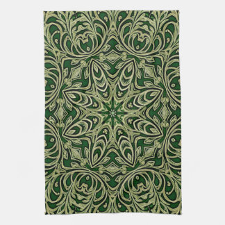 Green Gold Decorative Holiday Kitchen Towel Kökshandduk