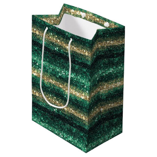 Green Gold Glitter Christmas (Framsidan Vinklad)