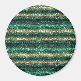 Green Gold Glitzy St. Patrick's Day Glitter Magnet