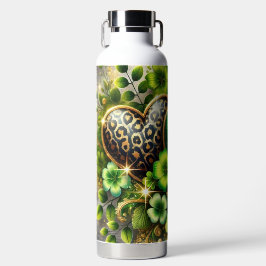 GREEN & GOLD IRISH HEARTS AND FLOWERS