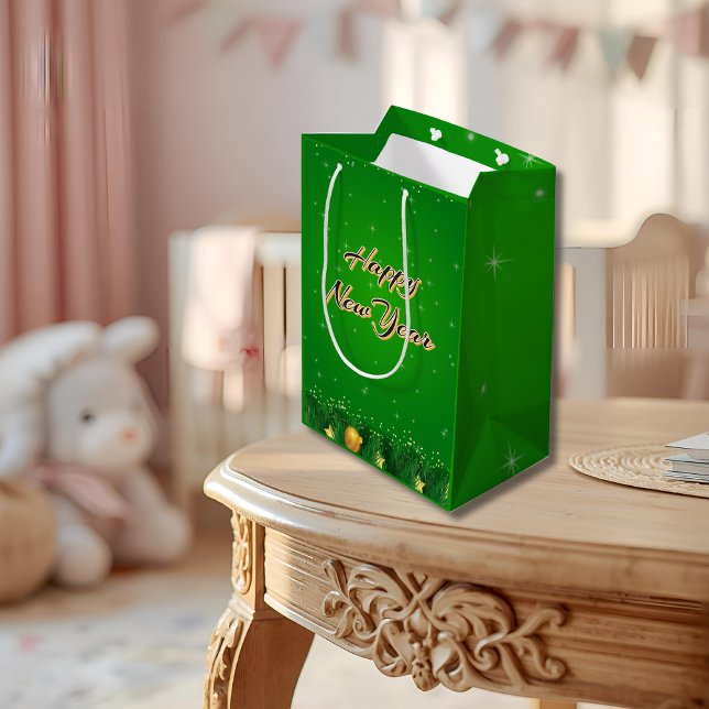 Green Gold New Year Gift Bag (Skapare uppladdad)